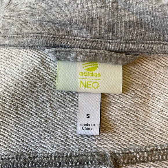 Adidas Neo gray Zip Up Hoodie women's small gorpcore athletic wardrobe essential - Picture 3 of 11